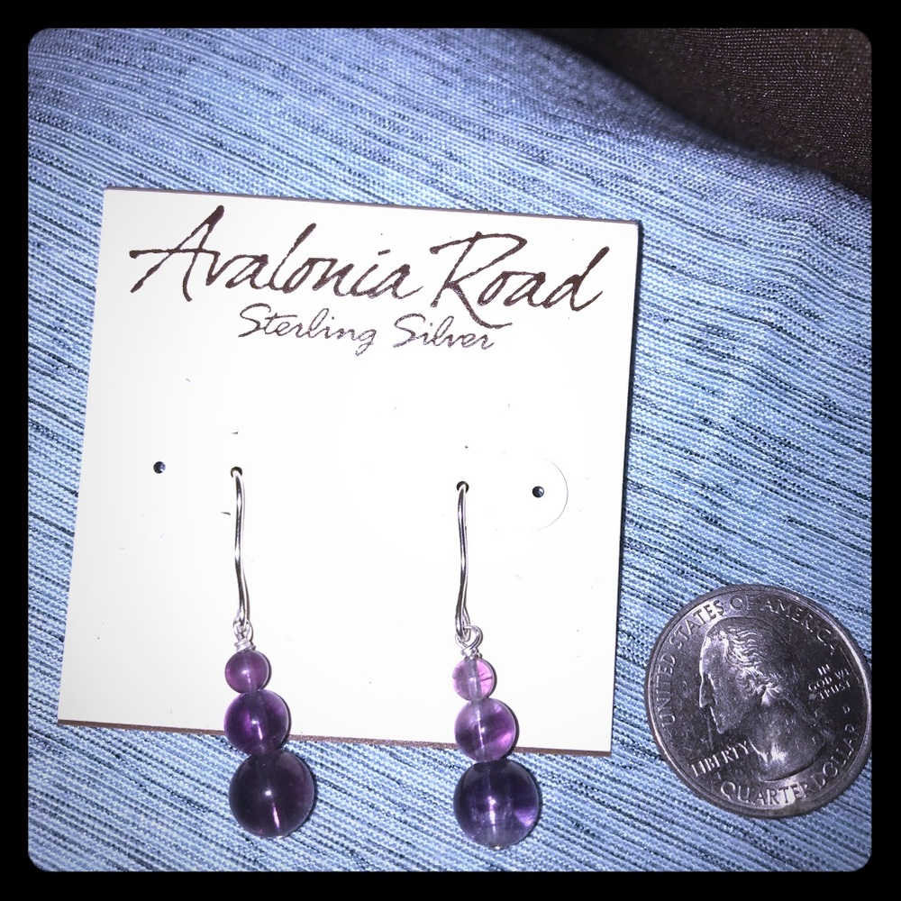 🛍💝🛍 | Genuine Amethyst drop earrings